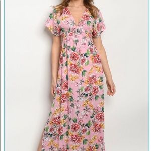 Women’s pink floral dress